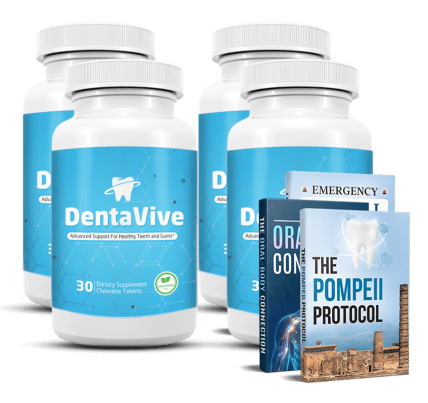DentaVive 4 bottle package with bonuses